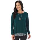 Women's Apt. 9&reg; Button Back Sweater, Size: Small, Forest Texture