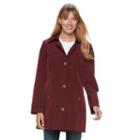 Women's Tower By London Fog Grommet Raincoat, Size: Small, Dark Red