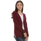 Juniors' So&reg; Colorblock Varsity Cardigan, Teens, Size: Xl, Dark Pink