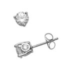 14k White Gold 1-ct. T.w. Round-cut Diamond Solitaire Stud Earrings, Women's