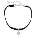 Apt. 9&reg; Simulated Pearl Slider Velvet Choker Necklace, Women's, Black