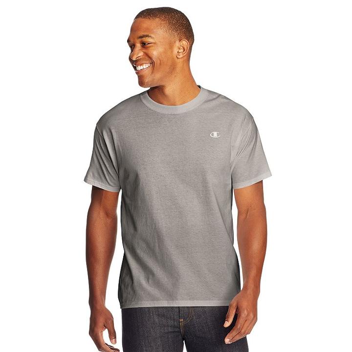 Men's Champion Logo Tee, Size: Small, Grey