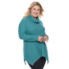 Plus Size Sonoma Goods For Life&trade; Supersoft Cowlneck Tunic, Women's, Size: 3xl, Dark Blue