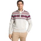 Men's Izod Regular-fit Fairisle Mockneck Sweater, Size: Xl, Light Grey
