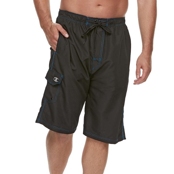 Big & Tall Champion Microfiber Board Shorts, Men's, Size: 4xb, Black