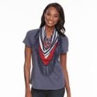 Women's World Unity Scarf Tee, Size: Xl, Dark Blue