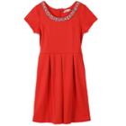 Girls 7-16 Speechless Jeweled Neckline Skater Dress, Girl's, Size: 7, Light Red
