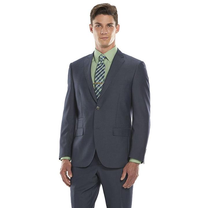 Men's Savile Row Modern-fit Blue Suit Jacket, Size: 42 Long