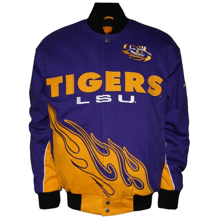 Men's Franchise Club Lsu Tigers Hot Route Twill Jacket, Size: Xxl, Purple