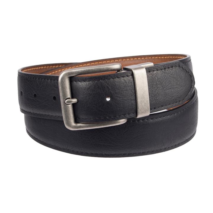 Men's Urban Pipeline&reg; Reversible Constrast-stitching Belt, Size: Medium, Grey