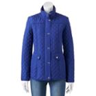 Women's Weathercast Cinch-back Quilted Jacket, Size: Small, Blue