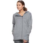 Women's Tek Gear&reg; Fleece Asymmetrical Zip Jacket, Size: Xs, Med Grey