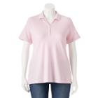Plus Size Croft & Barrow&reg; Pique Polo, Women's, Size: 2xl, Brt Pink