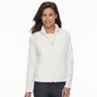 Croft & Barrow&reg; Petite Fleece Vest, Women's, Size: Xl Petite, White