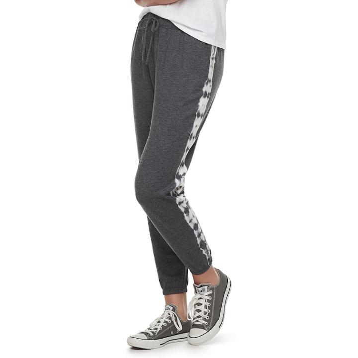 Juniors' So&reg; Tie-dye Jogger Sweatpants, Teens, Size: Medium, Black