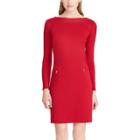 Women's Chaps Ponte Sheath Dress, Size: 14, Red