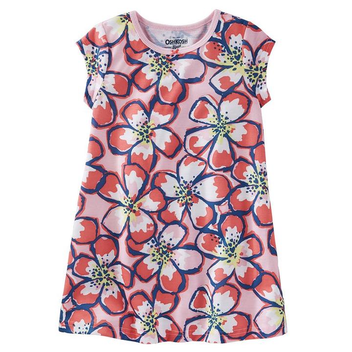 Girls 4-12 Oshkosh B'gosh&reg; Print Sleep Dress, Girl's, Size: 10, Red