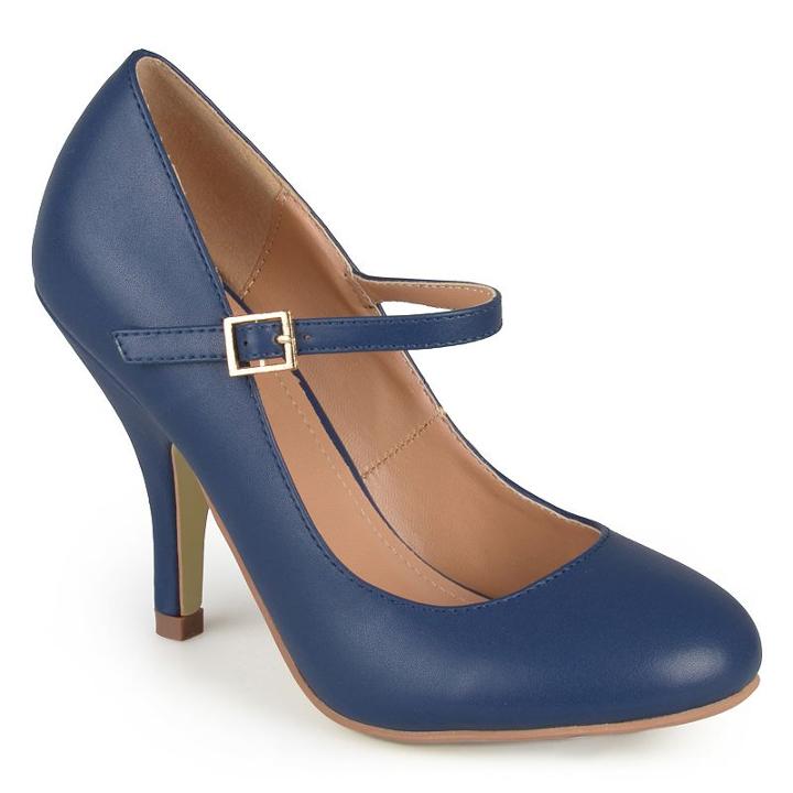 Journee Collection Lezly Women's Matte Mary Jane High Heels, Girl's, Size: 8.5, Blue (navy)