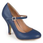 Journee Collection Lezly Women's Matte Mary Jane High Heels, Girl's, Size: 8.5, Blue (navy)
