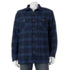 Big & Tall Croft & Barrow&reg; Flannel Shirt Jacket, Men's, Size: Xxl Tall, Blue