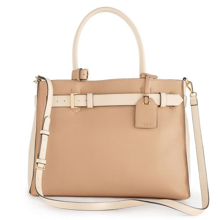 Reed Rk40 Large Belted Convertible Satchel, Women's, Med Brown