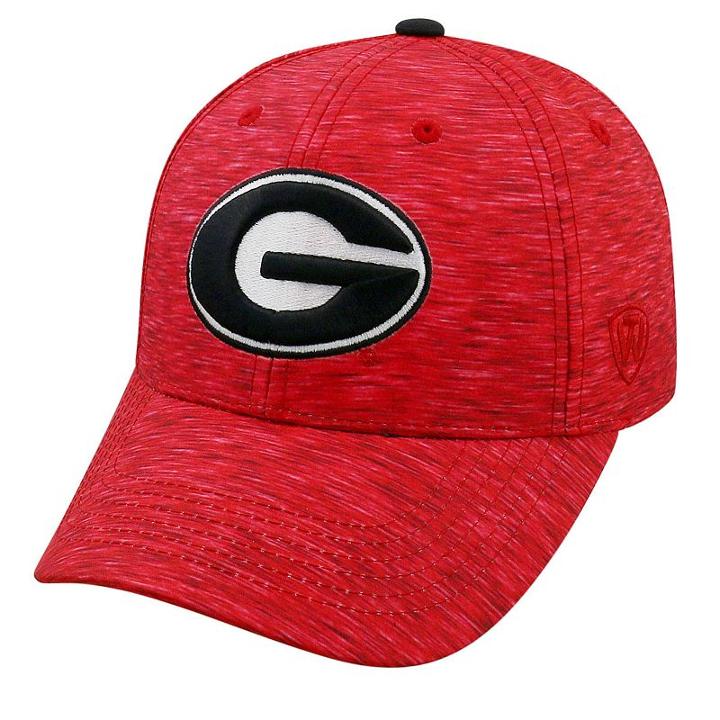 Adult Georgia Bulldogs Warp Speed Adjustable Cap, Men's, Med Red