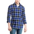 Men's Chaps Regular-fit Performance Flannel Button-down Shirt, Size: Large, Blue