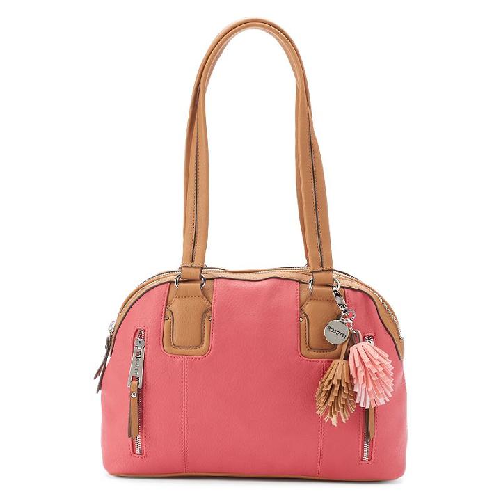 Rosetti Claire Double Zip Satchel, Women's, Med Pink