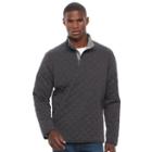 Men's Croft & Barrow&reg; Classic-fit Outdoor Quilted Mockneck Pullover, Size: Medium, Dark Grey