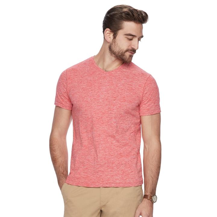 Men's Marc Anthony Slim-fit Shadow-dye Tee, Size: Xxl, Brt Red