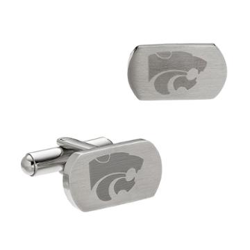 Fiora Stainless Steel Kansas State Wildcats Cuff Links, Men's, Grey