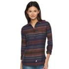 Women's Woolrich First Light Jacquard Striped Shirt, Size: Medium, Med Blue