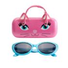 Girls 5-16 Cat Sunglasses & Hard Case Set, Girl's, Multicolor