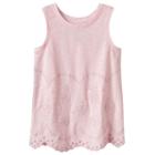 Girls 4-12 Sonoma Goods For Life&trade; Scalloped Embellished Tank Top, Girl's, Size: 10, Brt Pink