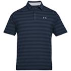 Men's Under Armour Charged Cotton Scramble Striped Golf Polo, Size: Xxl, Dark Blue