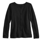 Girls 4-10 Jumping Beans&reg; Button-front Cardigan, Size: 8, Black