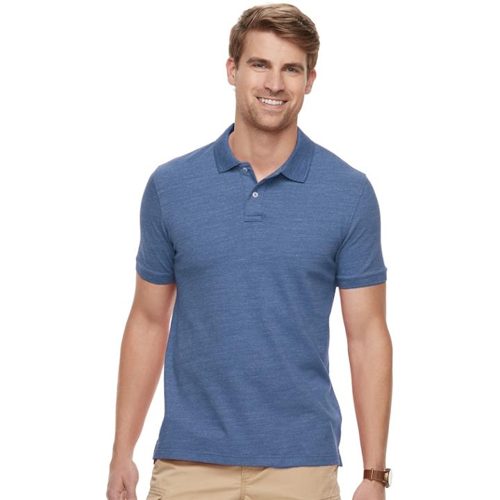 Men's Sonoma Goods For Life&trade; Flexwear Classic-fit Stretch Pique Polo, Size: Xxl, Med Blue