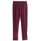Girls 7-16 & Plus Size Mudd&reg; Patterned Soft Leggings, Size: 14 1/2, Purple