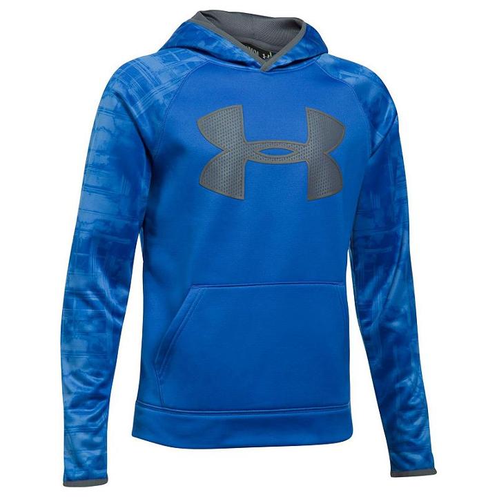 Boys 8-20 Under Armour Logo Performance Hoodie, Size: Small, Brown Over