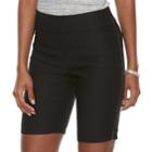 Women's Apt. 9&reg; Brynn Pull-on Bermuda Shorts, Size: 8, Black