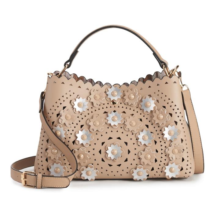 Mellow World Piper Floral Perforated Crossbody Bag, Women's, Drk Purple