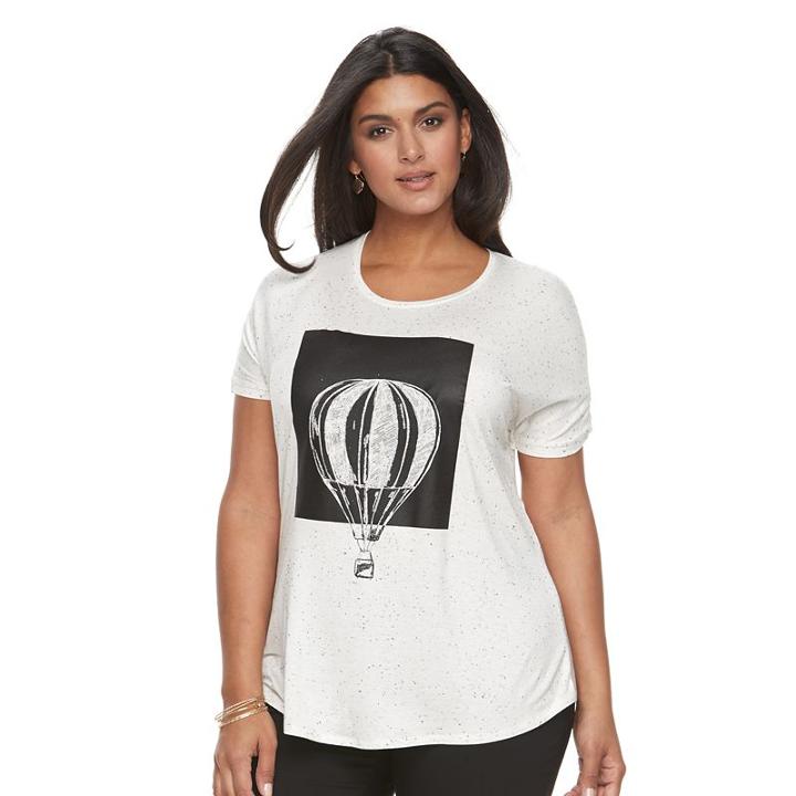 Plus Size Apt. 9&reg; Adorn Graphic Tee, Women's, Size: 4xl, White Oth