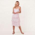 Women's Lc Lauren Conrad Tiered Shift Dress, Size: Large, Light Pink