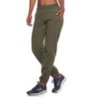 Women's Tek Gear&reg; Fleece Banded Bottom Mid-rise Sweatpants, Size: Medium, Dark Green