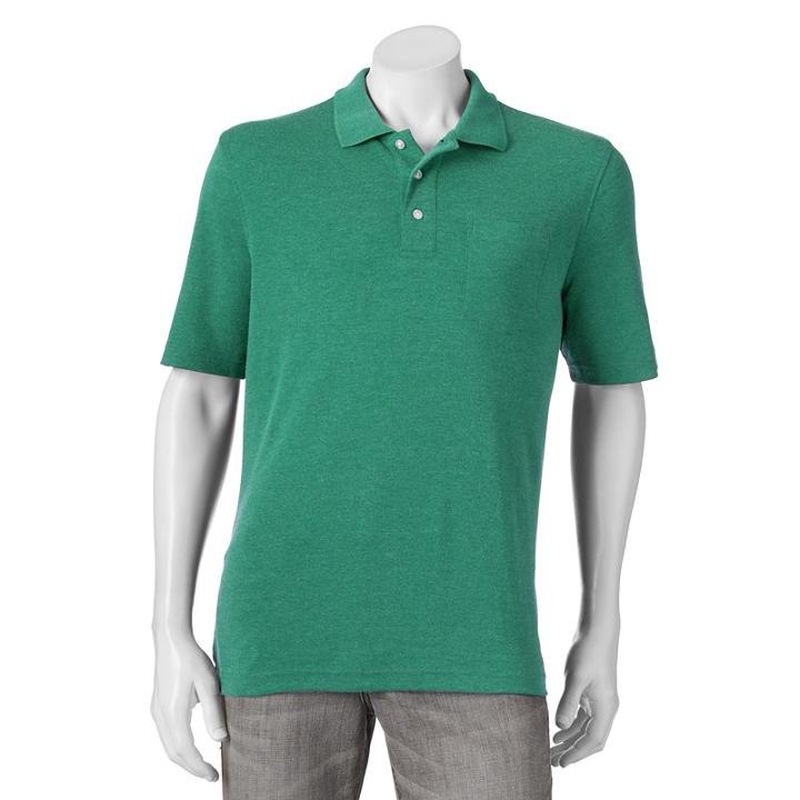 Men's Croft & Barrow&reg; Signature Pocket Polo, Size: Small, Turquoise/blue (turq/aqua)