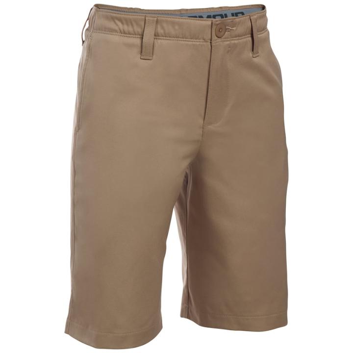 Boys 8-20 Under Armour Match Play Go;f Shorts, Size: 12, Dark Beige