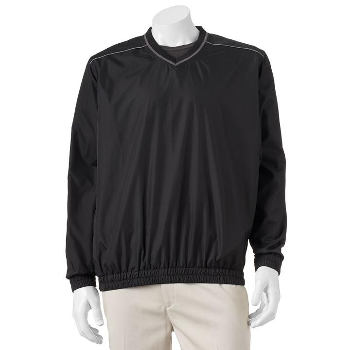 Men's Grand Slam Classic-fit Performance Windbreaker Golf Jacket, Size: Medium, Oxford