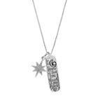 Timeless Sterling Silver 1/10 Carat T.w. Diamond I Love You To The Moon And Back Pendant Necklace, Women's, White