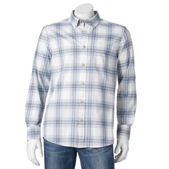 Men's Sonoma Goods For Life™ Jaspe Modern-fit Button-down Shirt, Size: Small, Blue