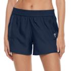 Women's Fila Sport&reg; Extended Woven Workout Shorts, Size: Medium, Blue (navy)